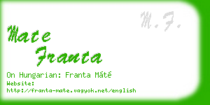 mate franta business card