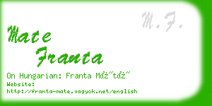 mate franta business card